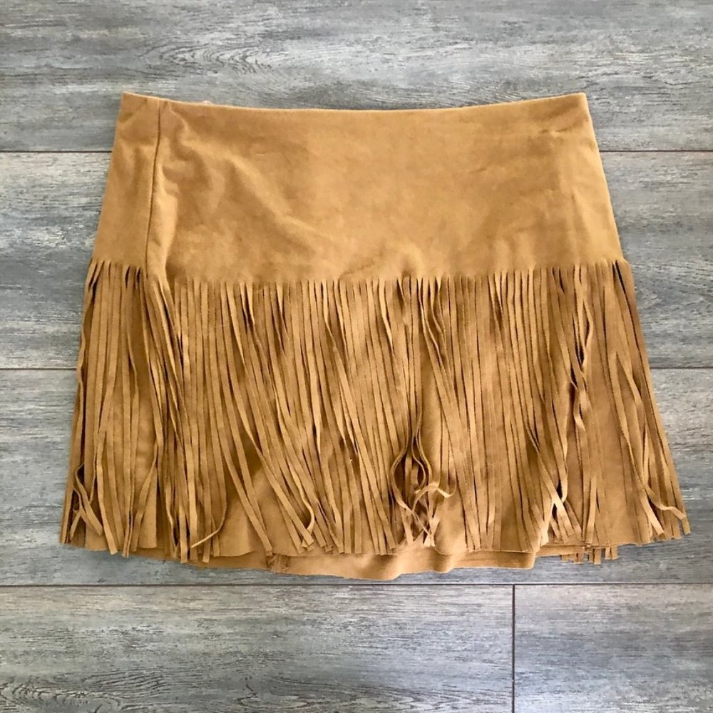 Fringe Mini Skirt